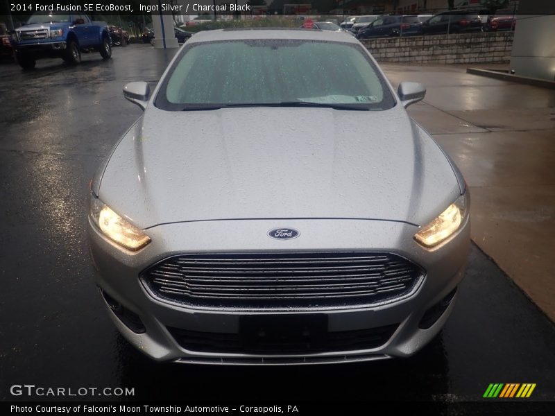 Ingot Silver / Charcoal Black 2014 Ford Fusion SE EcoBoost