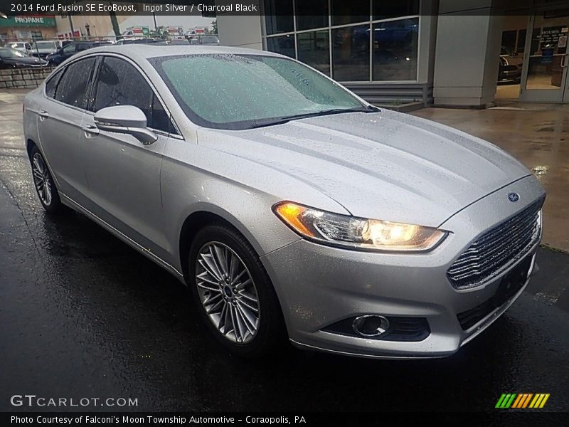 Ingot Silver / Charcoal Black 2014 Ford Fusion SE EcoBoost