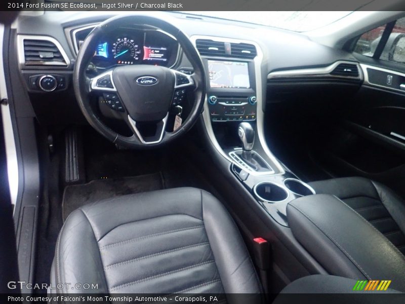 Ingot Silver / Charcoal Black 2014 Ford Fusion SE EcoBoost
