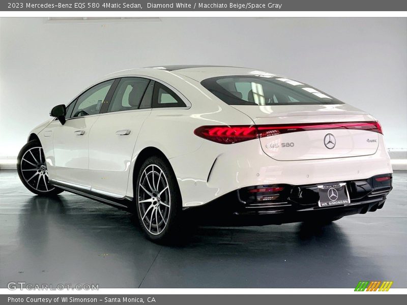 Diamond White / Macchiato Beige/Space Gray 2023 Mercedes-Benz EQS 580 4Matic Sedan