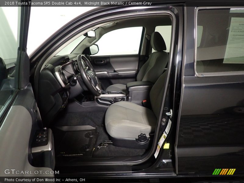 Midnight Black Metallic / Cement Gray 2018 Toyota Tacoma SR5 Double Cab 4x4
