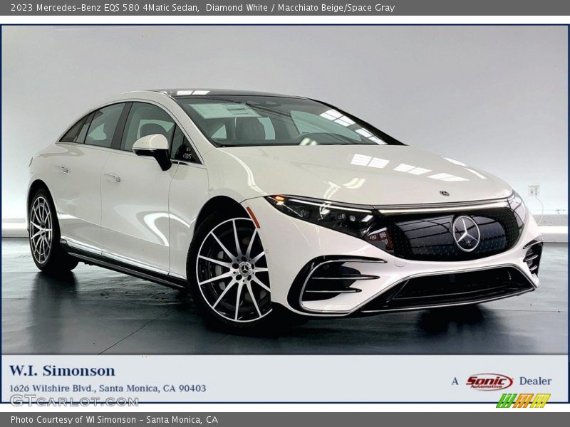 Diamond White / Macchiato Beige/Space Gray 2023 Mercedes-Benz EQS 580 4Matic Sedan