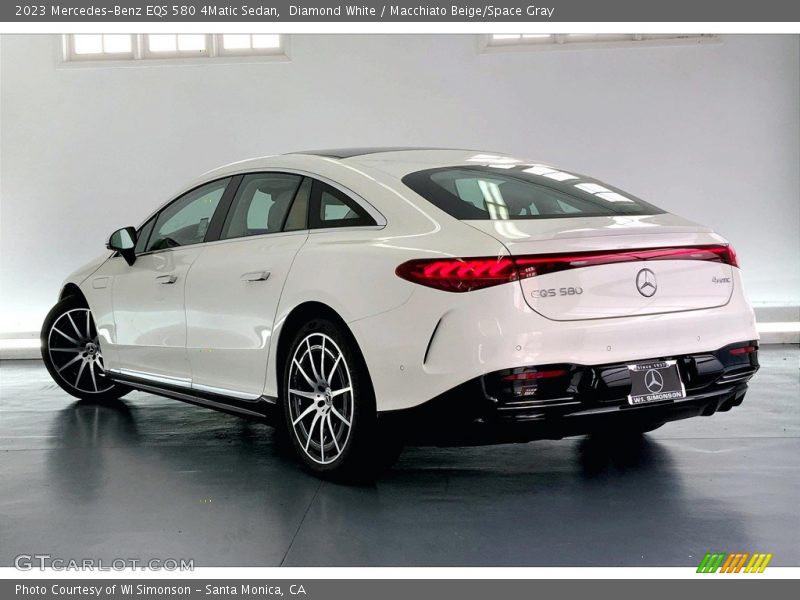 Diamond White / Macchiato Beige/Space Gray 2023 Mercedes-Benz EQS 580 4Matic Sedan