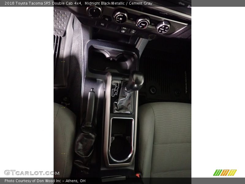 Midnight Black Metallic / Cement Gray 2018 Toyota Tacoma SR5 Double Cab 4x4