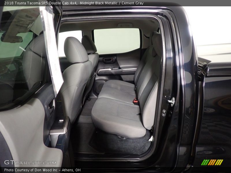 Midnight Black Metallic / Cement Gray 2018 Toyota Tacoma SR5 Double Cab 4x4