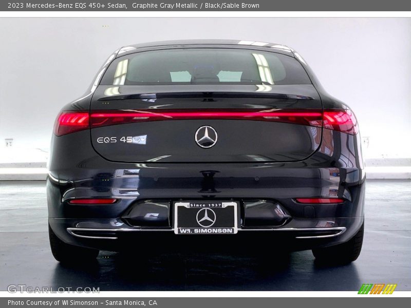 Graphite Gray Metallic / Black/Sable Brown 2023 Mercedes-Benz EQS 450+ Sedan