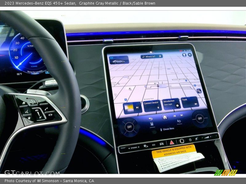 Graphite Gray Metallic / Black/Sable Brown 2023 Mercedes-Benz EQS 450+ Sedan