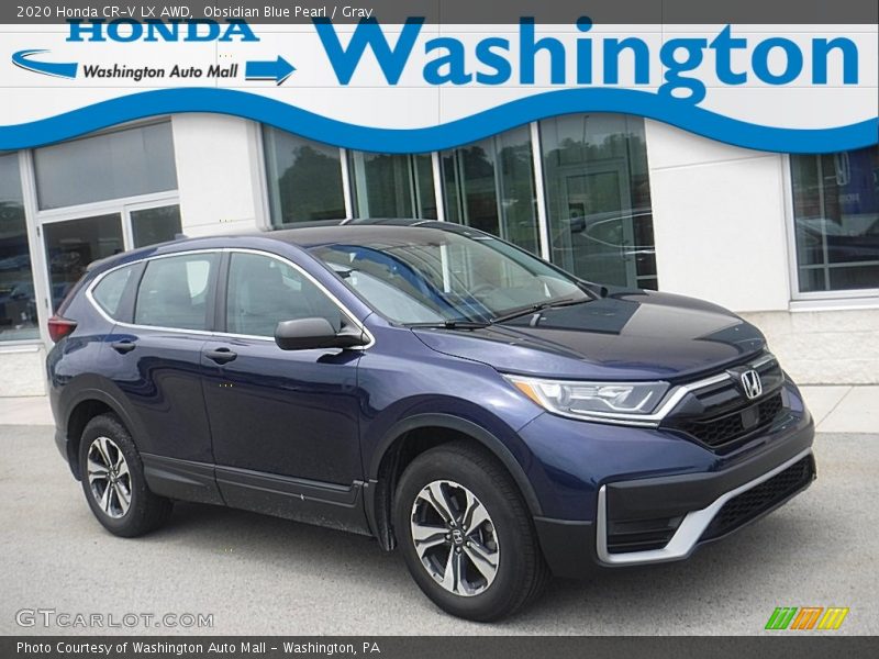 Obsidian Blue Pearl / Gray 2020 Honda CR-V LX AWD