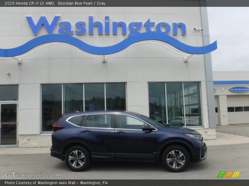 Obsidian Blue Pearl / Gray 2020 Honda CR-V LX AWD