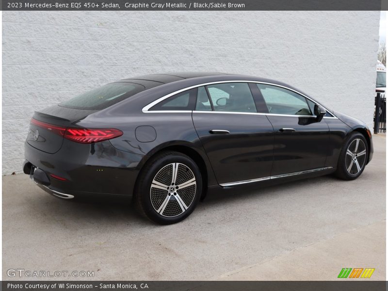 Graphite Gray Metallic / Black/Sable Brown 2023 Mercedes-Benz EQS 450+ Sedan