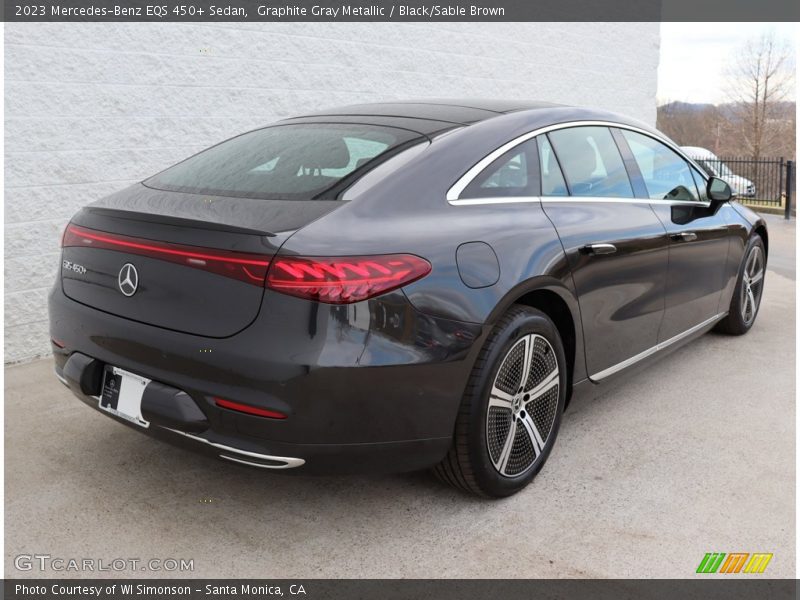 Graphite Gray Metallic / Black/Sable Brown 2023 Mercedes-Benz EQS 450+ Sedan