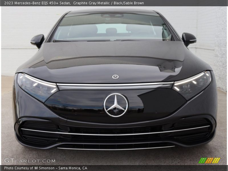 Graphite Gray Metallic / Black/Sable Brown 2023 Mercedes-Benz EQS 450+ Sedan