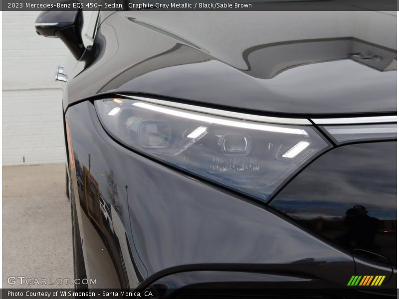 Graphite Gray Metallic / Black/Sable Brown 2023 Mercedes-Benz EQS 450+ Sedan