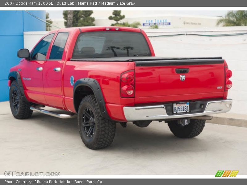 Flame Red / Medium Slate Gray 2007 Dodge Ram 1500 SLT Quad Cab