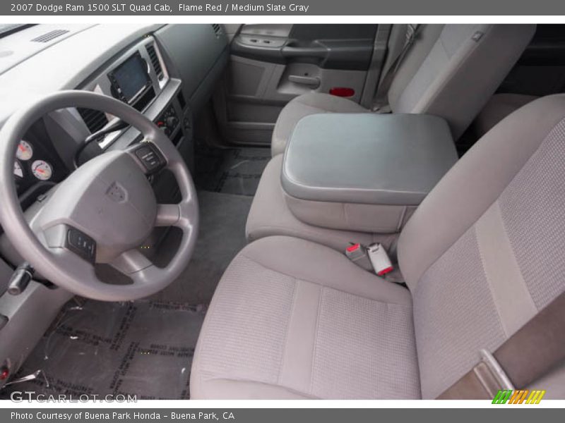 Flame Red / Medium Slate Gray 2007 Dodge Ram 1500 SLT Quad Cab
