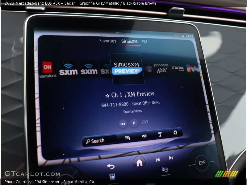 Controls of 2023 EQS 450+ Sedan