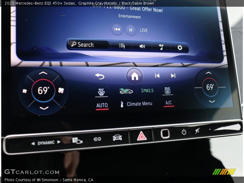 Controls of 2023 EQS 450+ Sedan