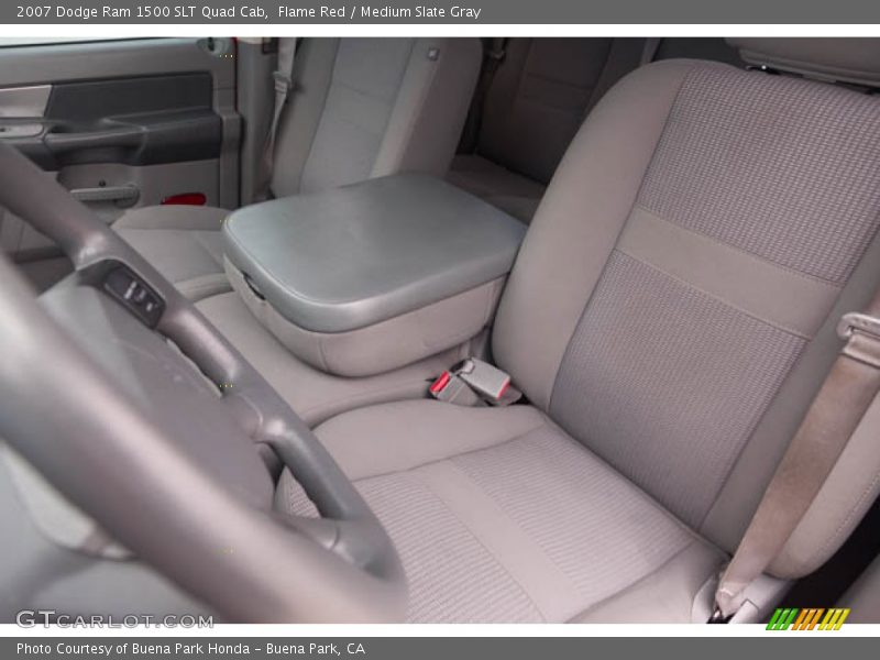 Flame Red / Medium Slate Gray 2007 Dodge Ram 1500 SLT Quad Cab