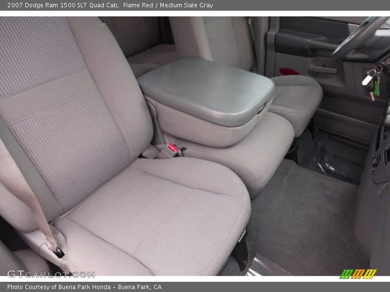 Flame Red / Medium Slate Gray 2007 Dodge Ram 1500 SLT Quad Cab