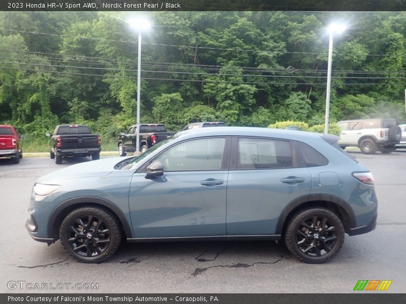 Nordic Forest Pearl / Black 2023 Honda HR-V Sport AWD