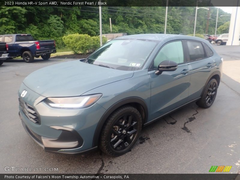 Nordic Forest Pearl / Black 2023 Honda HR-V Sport AWD