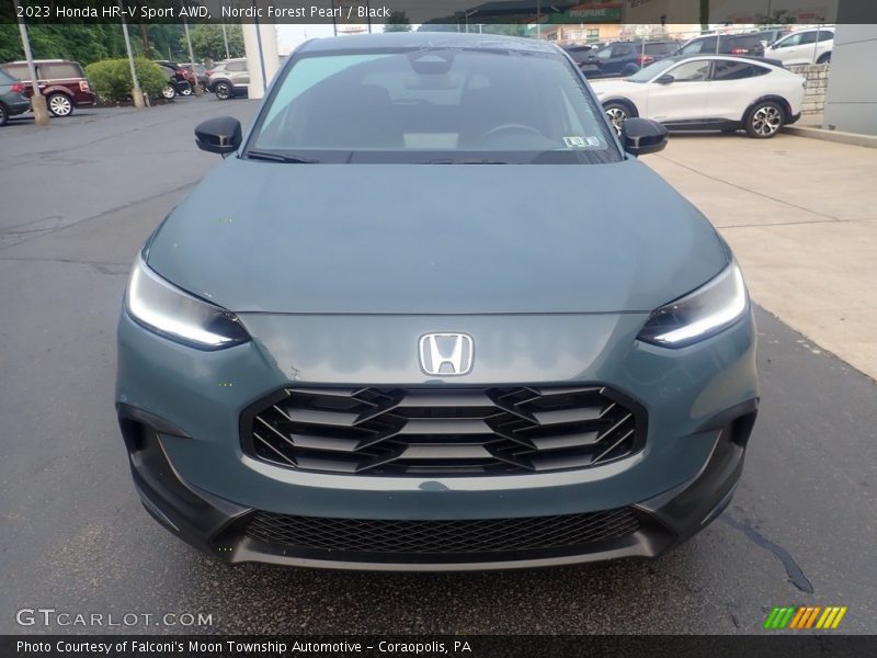 Nordic Forest Pearl / Black 2023 Honda HR-V Sport AWD