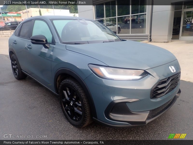 Nordic Forest Pearl / Black 2023 Honda HR-V Sport AWD