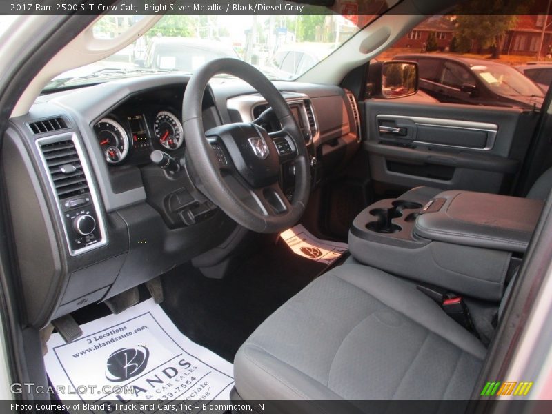 Bright Silver Metallic / Black/Diesel Gray 2017 Ram 2500 SLT Crew Cab