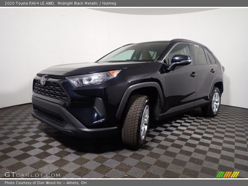 Midnight Black Metallic / Nutmeg 2020 Toyota RAV4 LE AWD