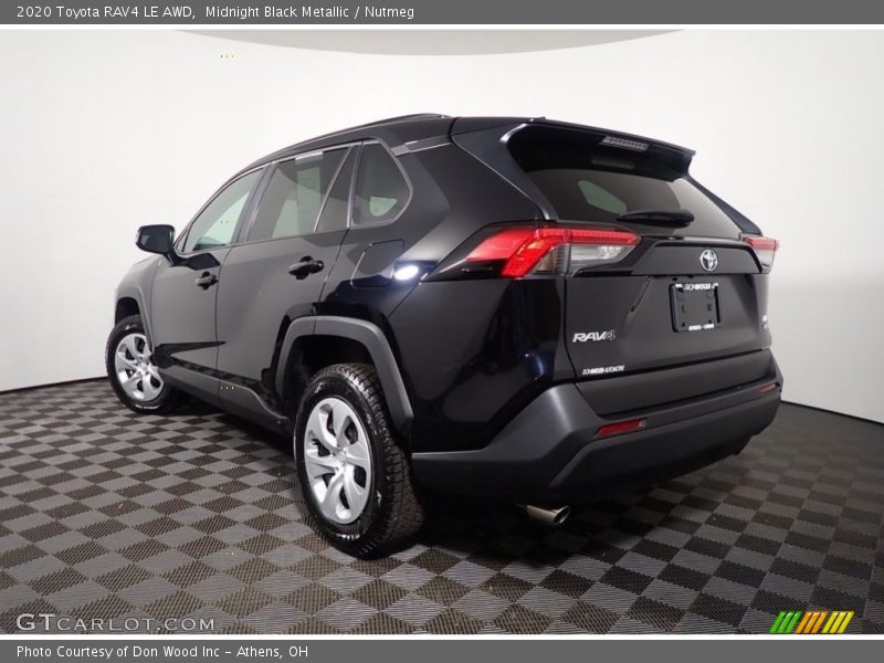 Midnight Black Metallic / Nutmeg 2020 Toyota RAV4 LE AWD