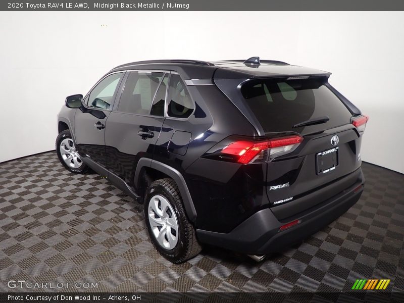 Midnight Black Metallic / Nutmeg 2020 Toyota RAV4 LE AWD