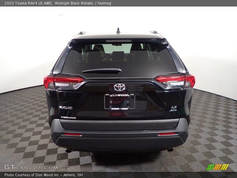 Midnight Black Metallic / Nutmeg 2020 Toyota RAV4 LE AWD