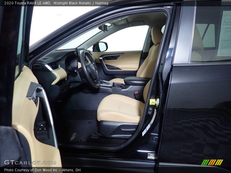 Midnight Black Metallic / Nutmeg 2020 Toyota RAV4 LE AWD