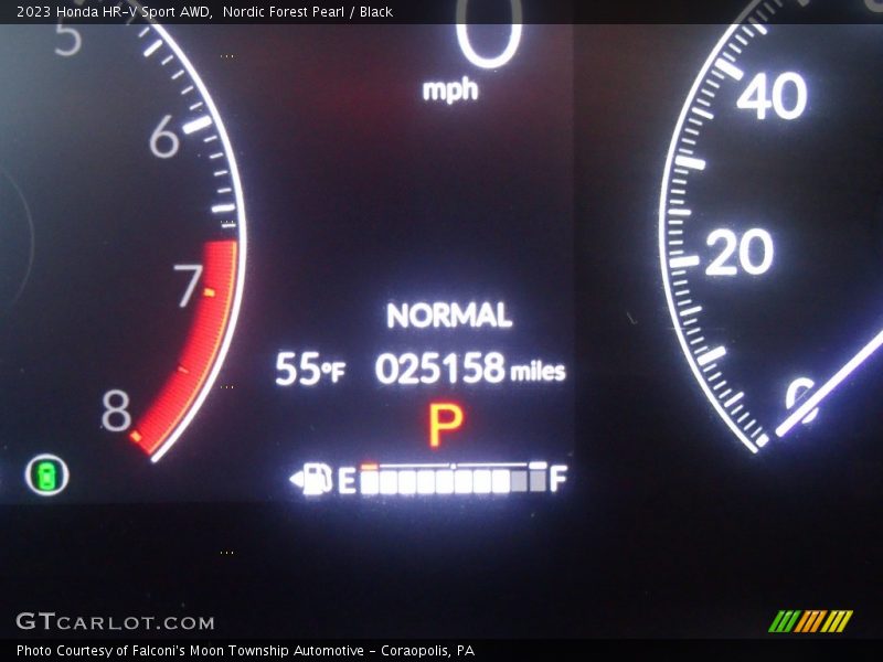 Nordic Forest Pearl / Black 2023 Honda HR-V Sport AWD