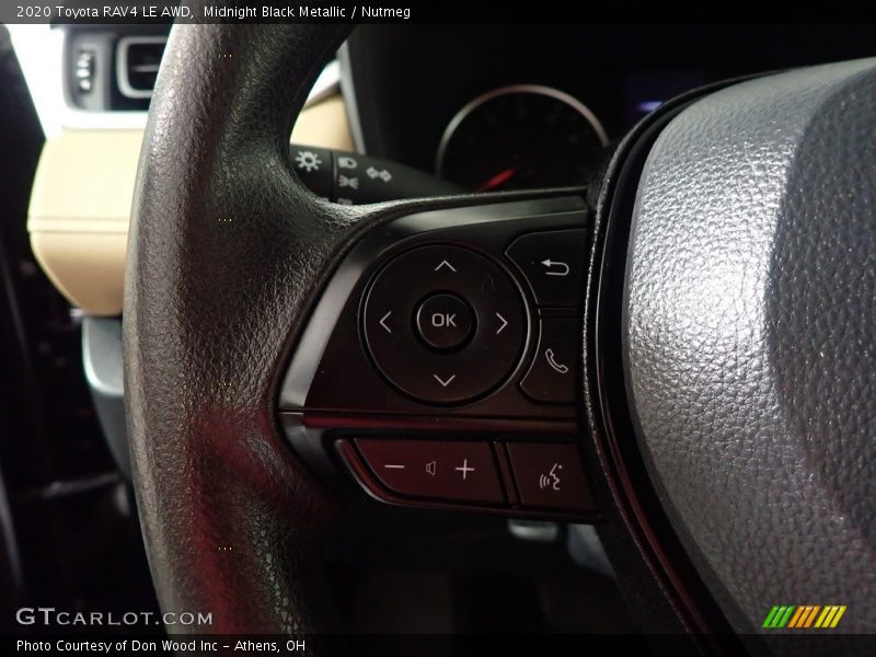 Midnight Black Metallic / Nutmeg 2020 Toyota RAV4 LE AWD
