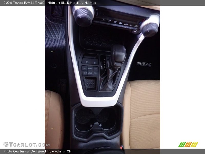 Midnight Black Metallic / Nutmeg 2020 Toyota RAV4 LE AWD