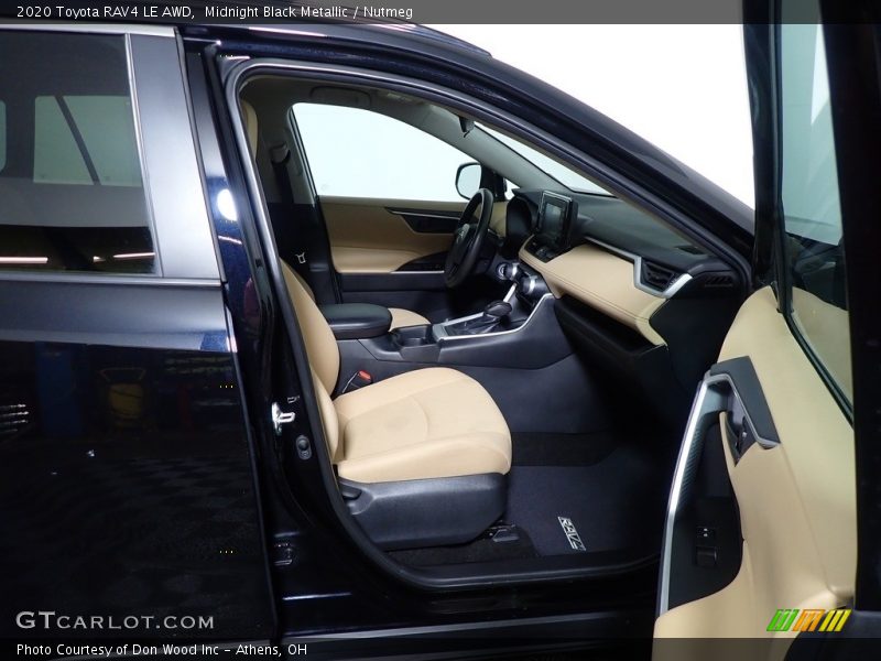 Midnight Black Metallic / Nutmeg 2020 Toyota RAV4 LE AWD