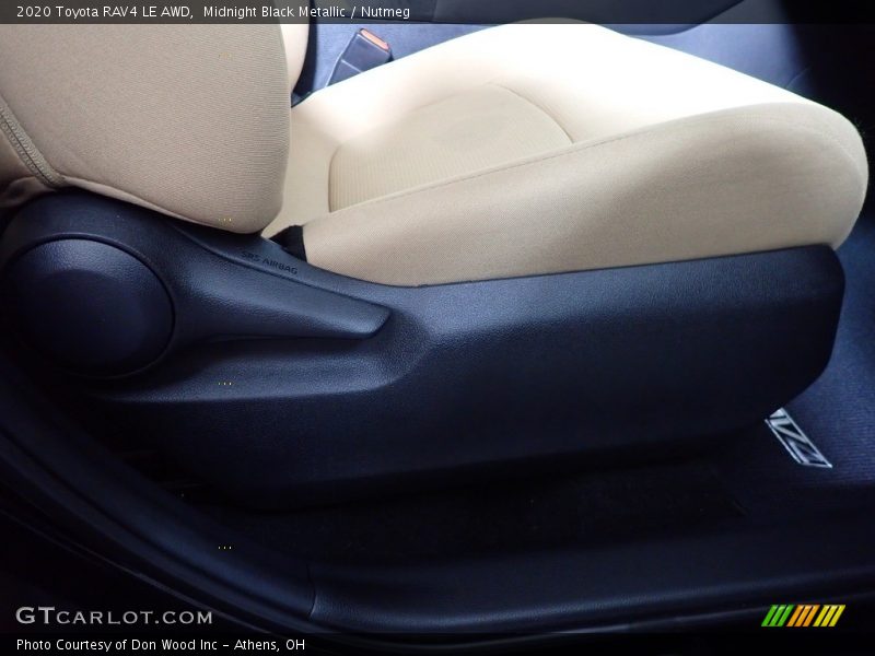 Midnight Black Metallic / Nutmeg 2020 Toyota RAV4 LE AWD