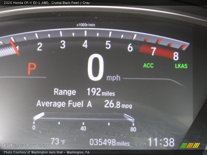 Crystal Black Pearl / Gray 2020 Honda CR-V EX-L AWD