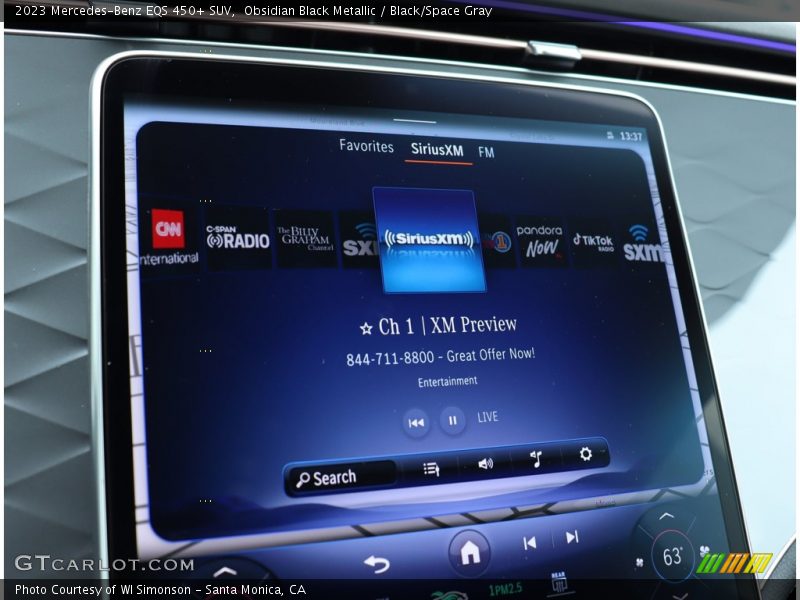 Obsidian Black Metallic / Black/Space Gray 2023 Mercedes-Benz EQS 450+ SUV