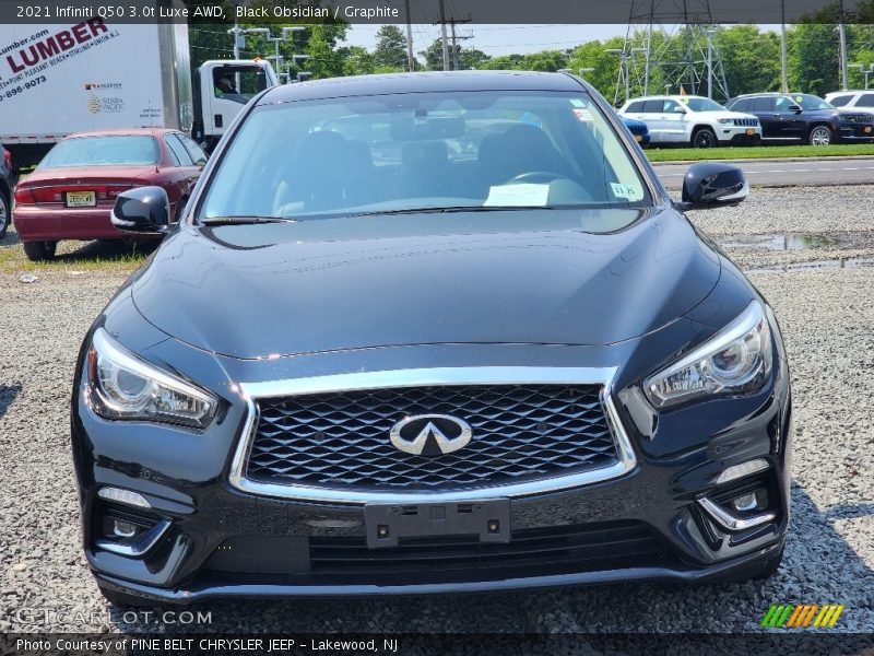 Black Obsidian / Graphite 2021 Infiniti Q50 3.0t Luxe AWD