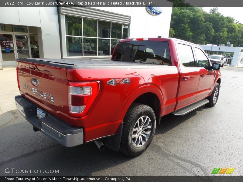 Rapid Red Metallic Tinted / Black/Baja Tan 2022 Ford F150 Lariat SuperCrew 4x4