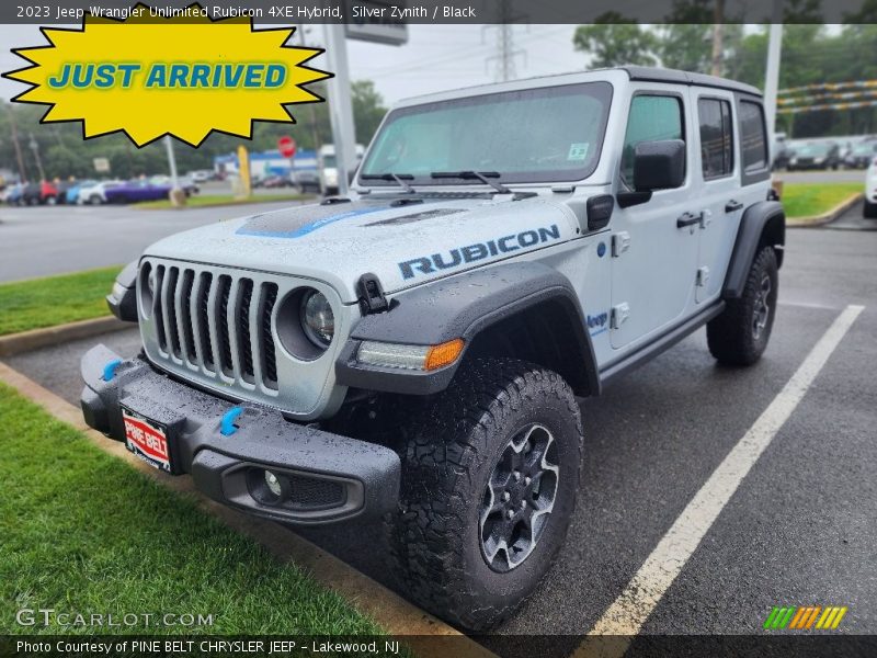 Silver Zynith / Black 2023 Jeep Wrangler Unlimited Rubicon 4XE Hybrid