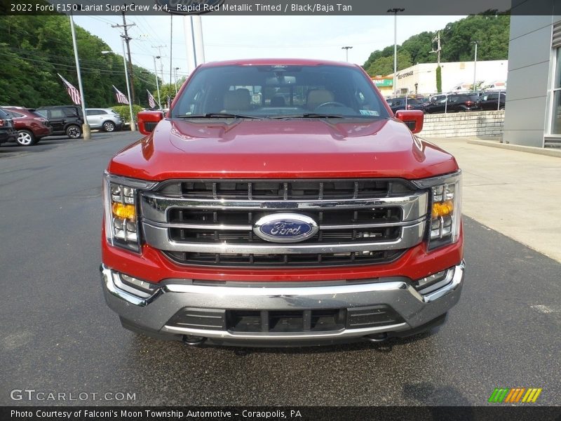 Rapid Red Metallic Tinted / Black/Baja Tan 2022 Ford F150 Lariat SuperCrew 4x4