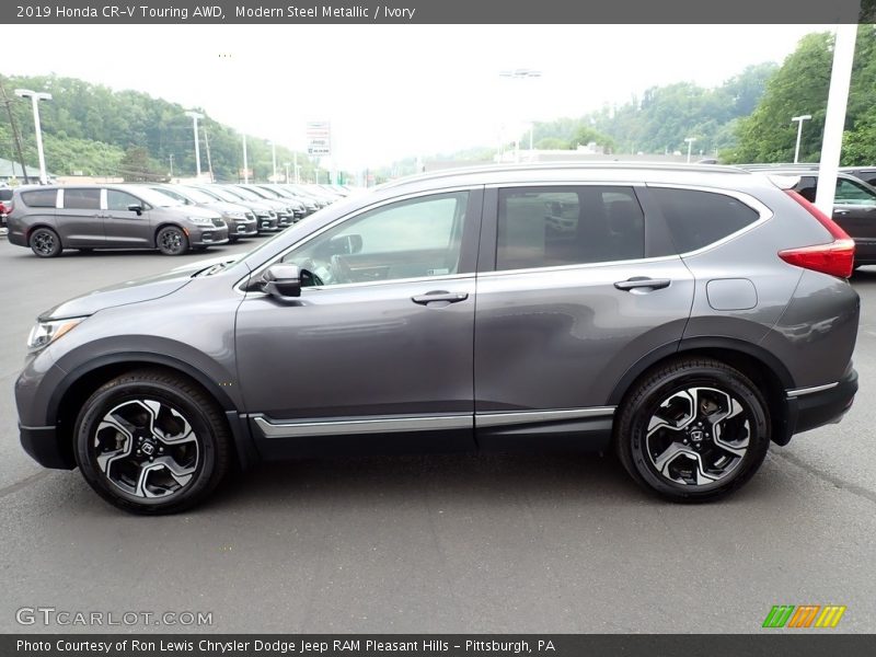 Modern Steel Metallic / Ivory 2019 Honda CR-V Touring AWD