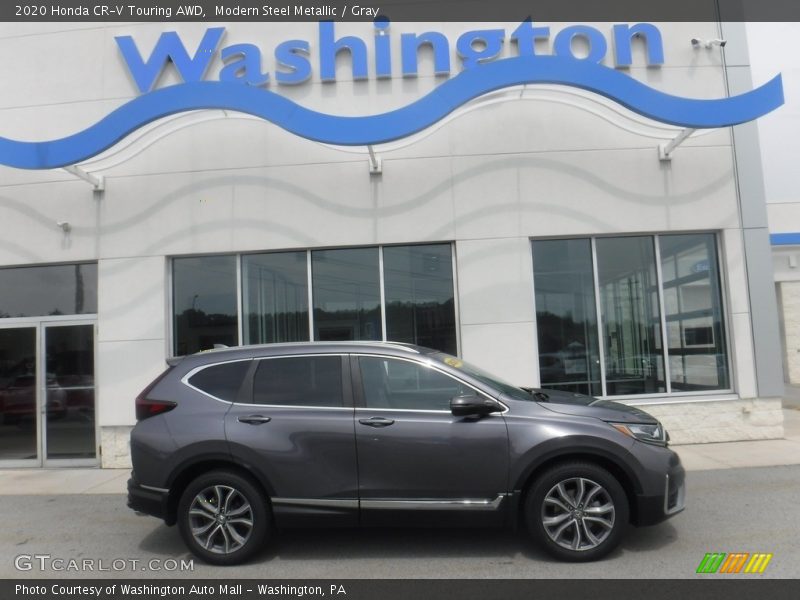 Modern Steel Metallic / Gray 2020 Honda CR-V Touring AWD