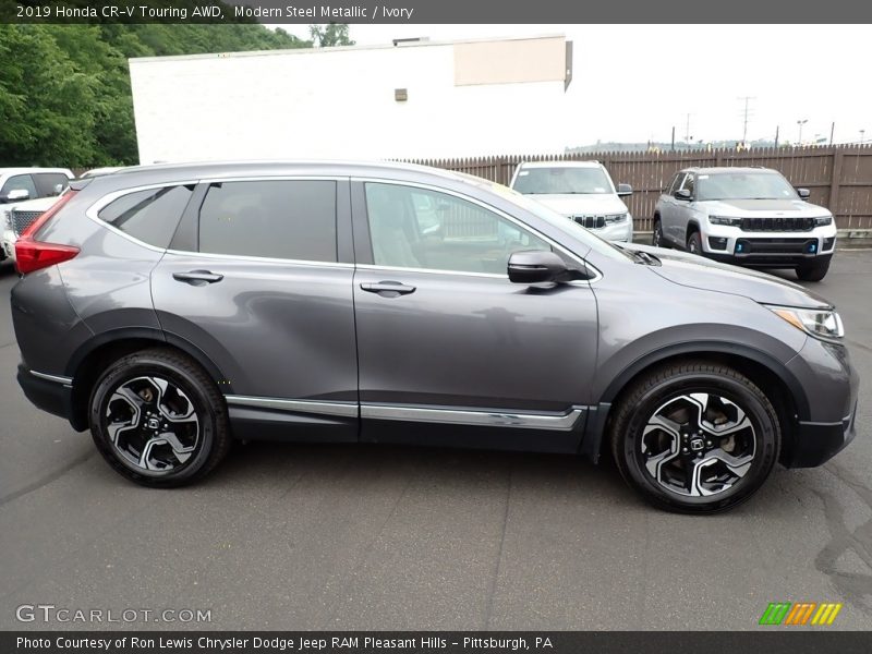 Modern Steel Metallic / Ivory 2019 Honda CR-V Touring AWD