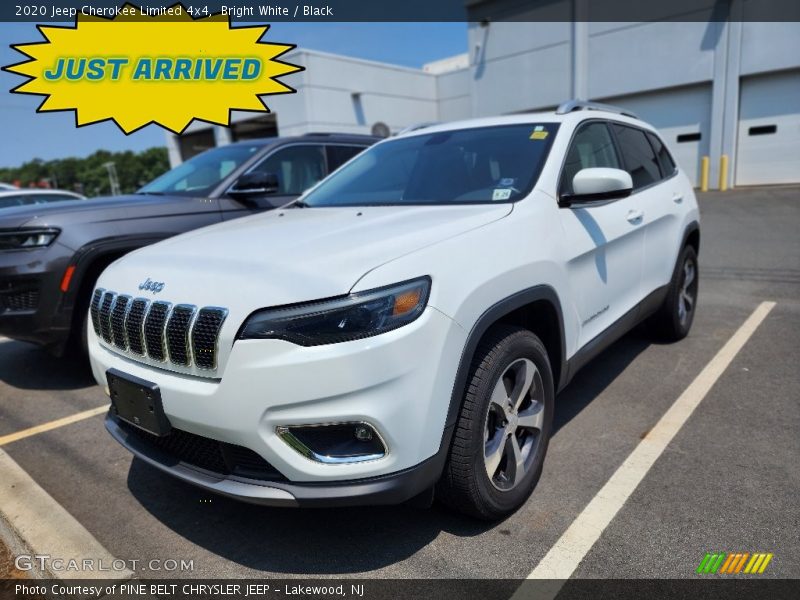 Bright White / Black 2020 Jeep Cherokee Limited 4x4
