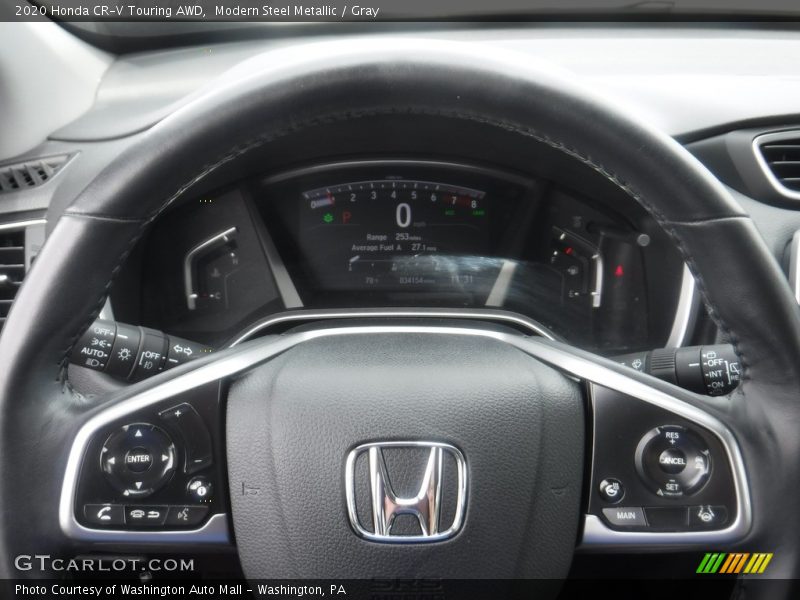 Modern Steel Metallic / Gray 2020 Honda CR-V Touring AWD
