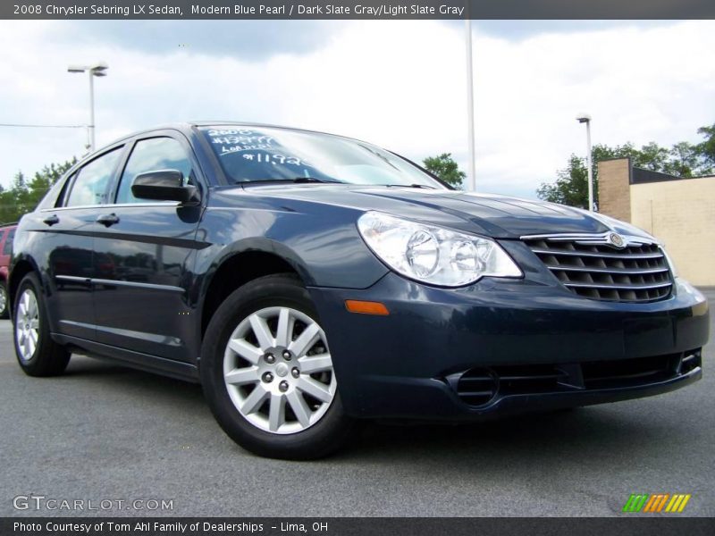Modern Blue Pearl / Dark Slate Gray/Light Slate Gray 2008 Chrysler Sebring LX Sedan